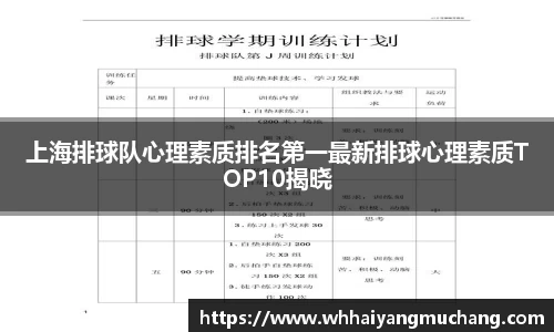 上海排球队心理素质排名第一最新排球心理素质TOP10揭晓
